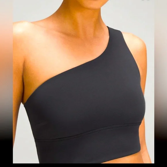 LULULEMON ALIGN ASYMMETRICAL BLACK COLOR BRA C/D SIZE 8 NWT - Picture 1 of 6
